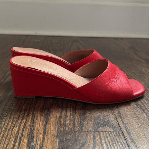 Madewell Shoes - Madewell Red Wedge Heels